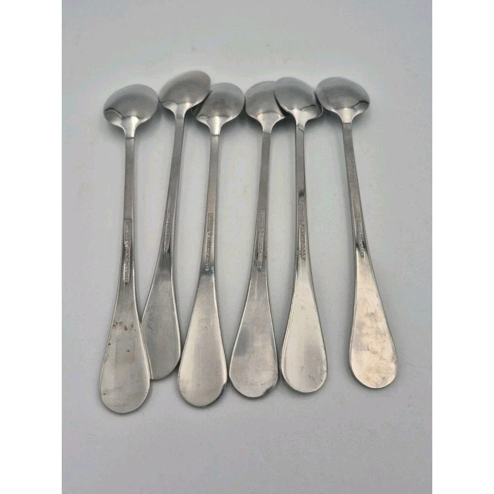 Vintage Of 6 Teaspoons Cambridge Stainless Steel Flatware 8